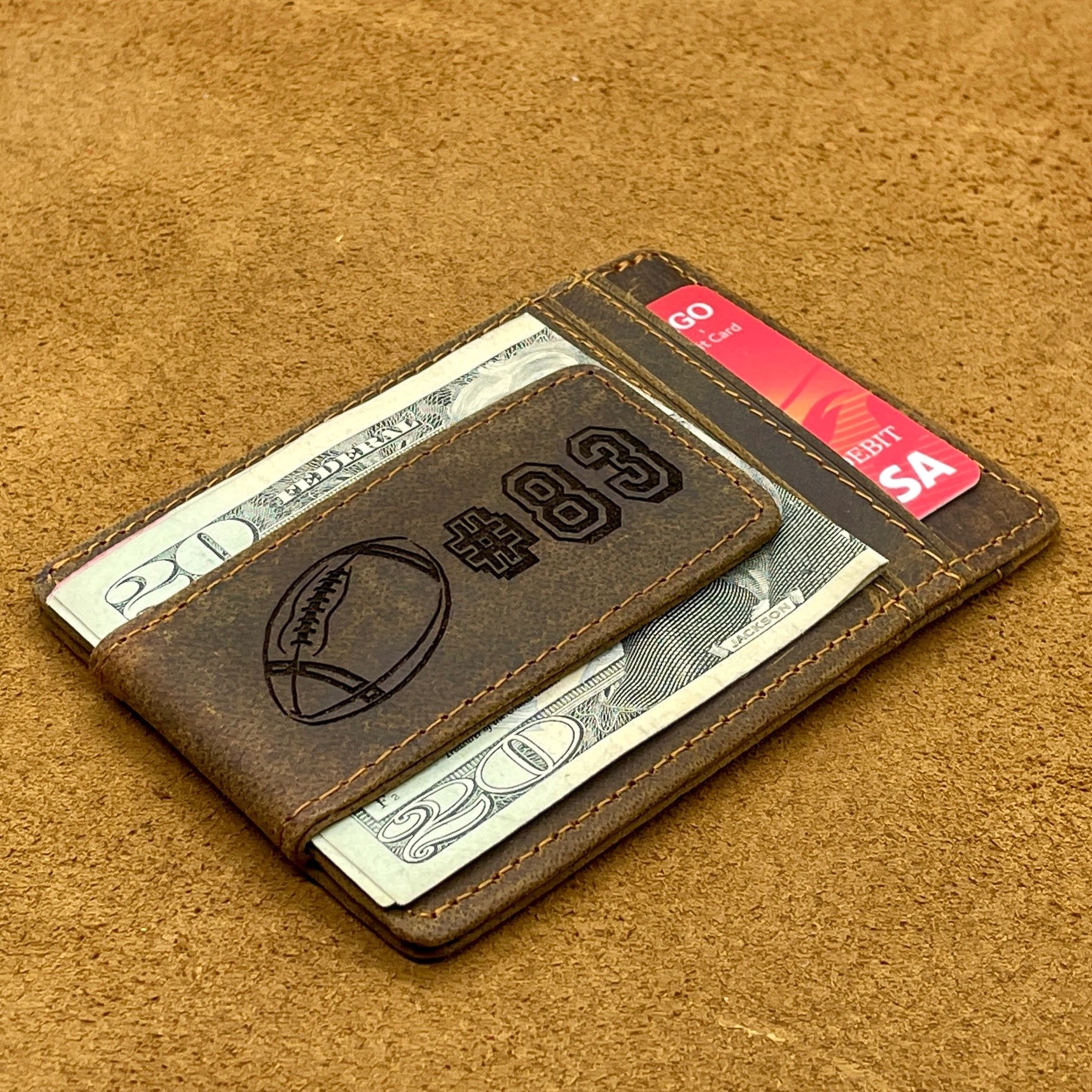 Personalized Name Football Team Student Wallet Graduation Commemorative Gift