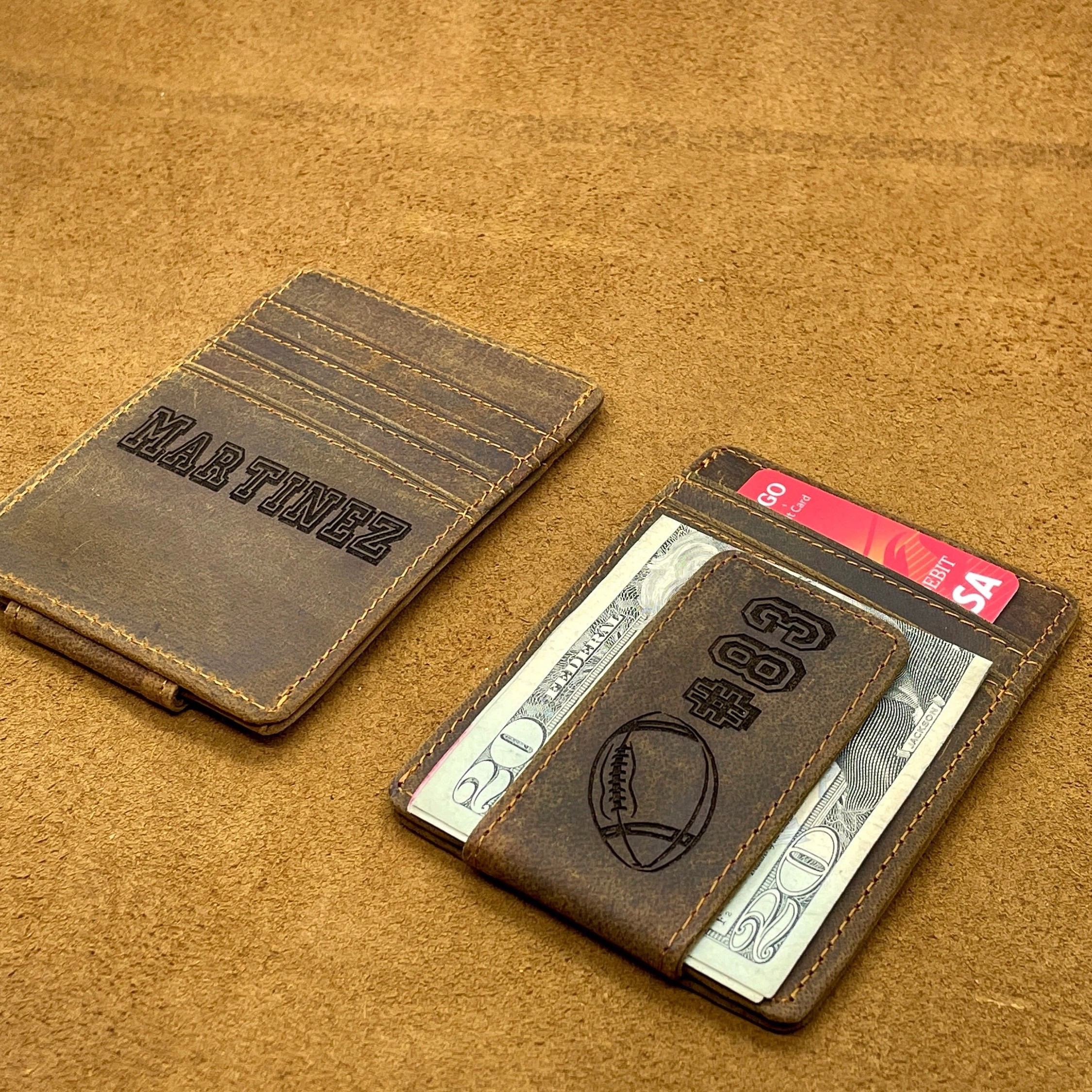 Personalized Name Football Team Student Wallet Graduation Commemorative Gift