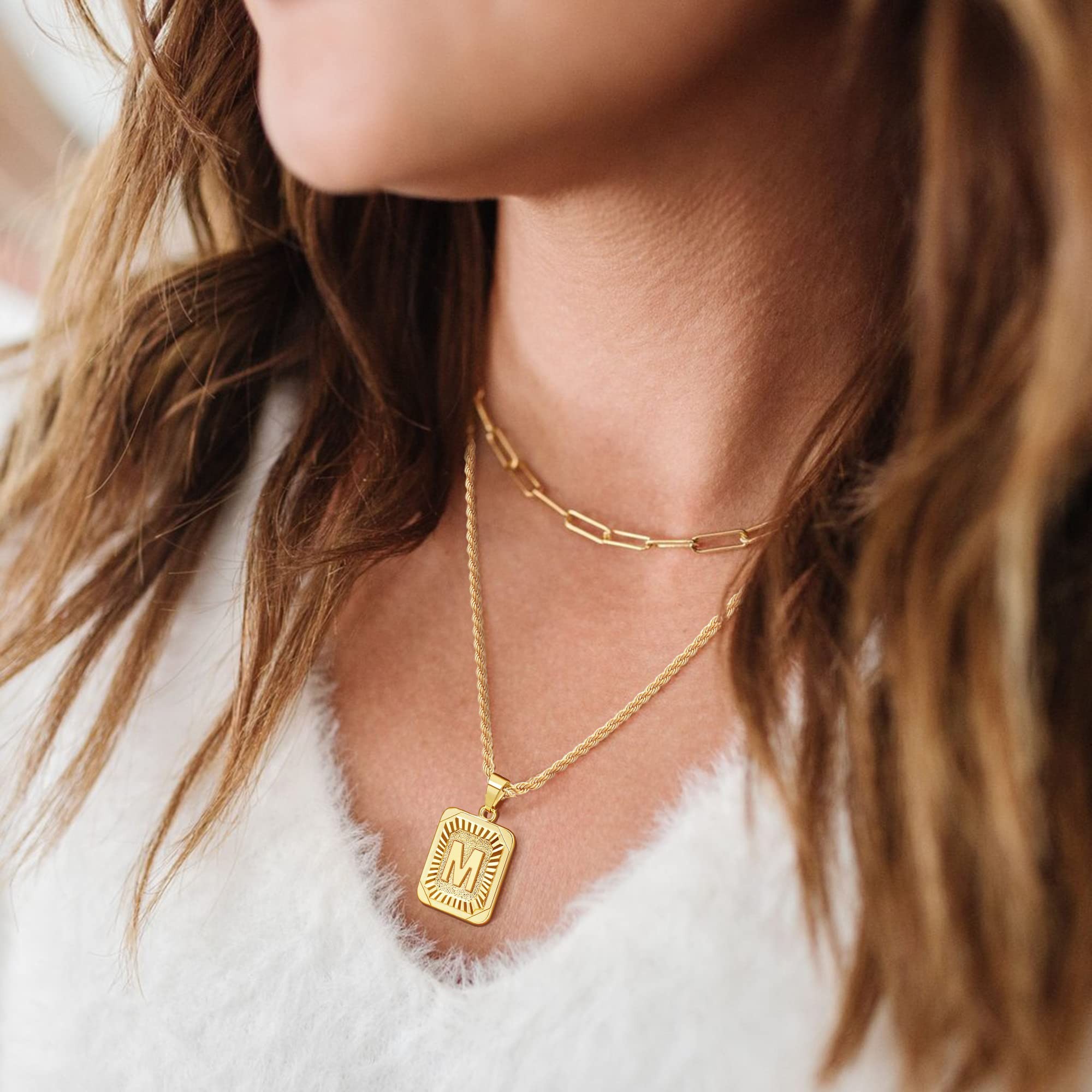 Personalized Dainty Initial Engraved Necklace Best Jewelry Gifts