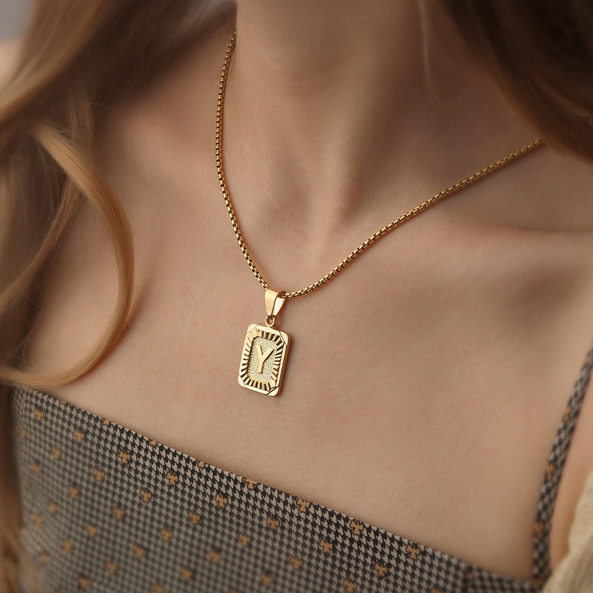 Personalized Dainty Initial Engraved Necklace Best Jewelry Gifts