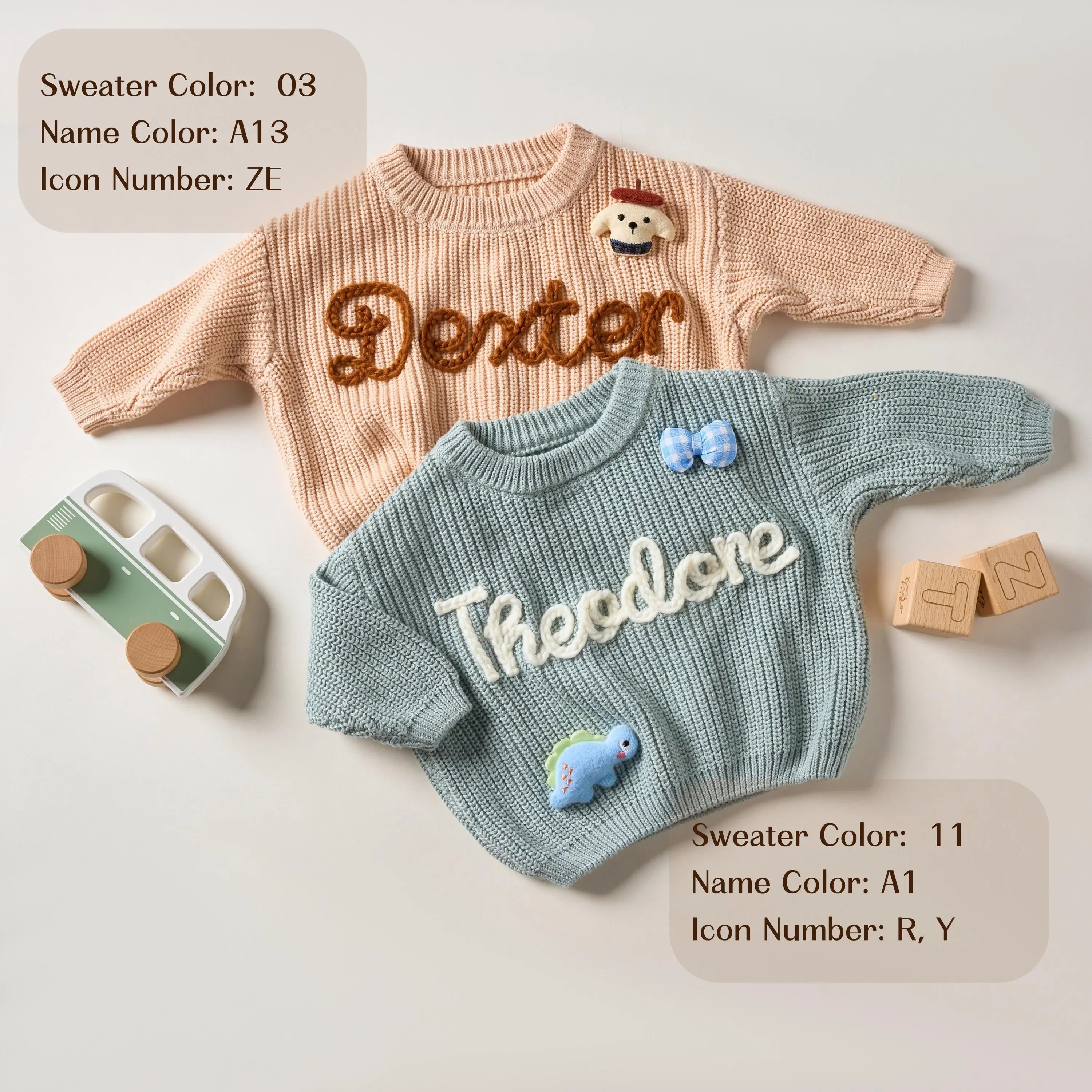 Personalized Children's Sweater And Socks Set With Name