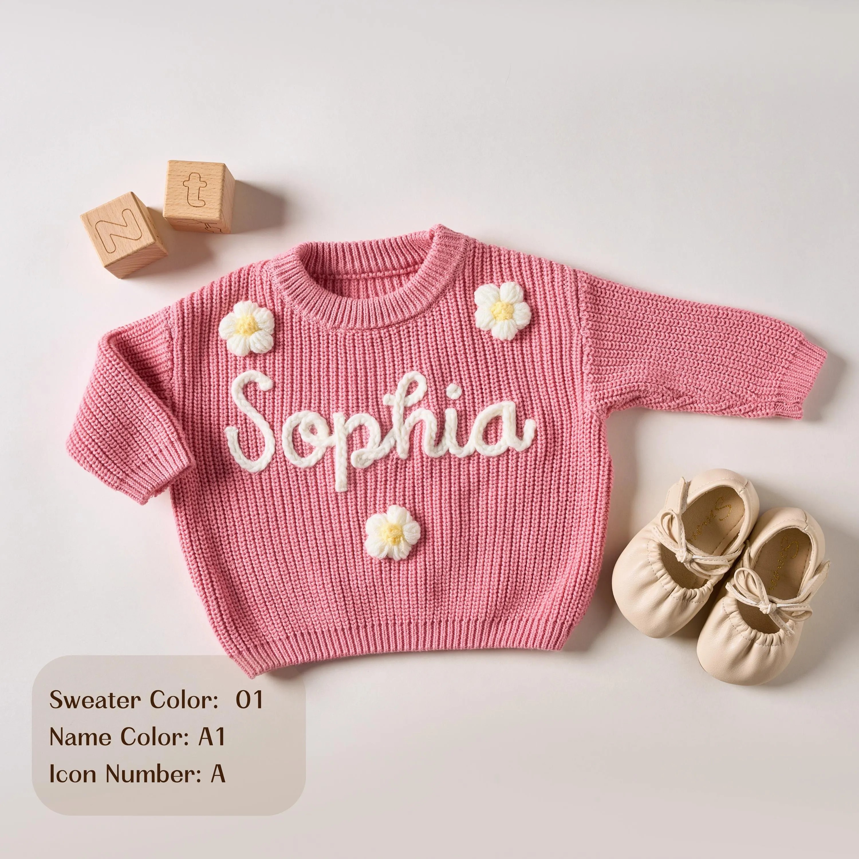 Personalized Children's Sweater And Socks Set With Name