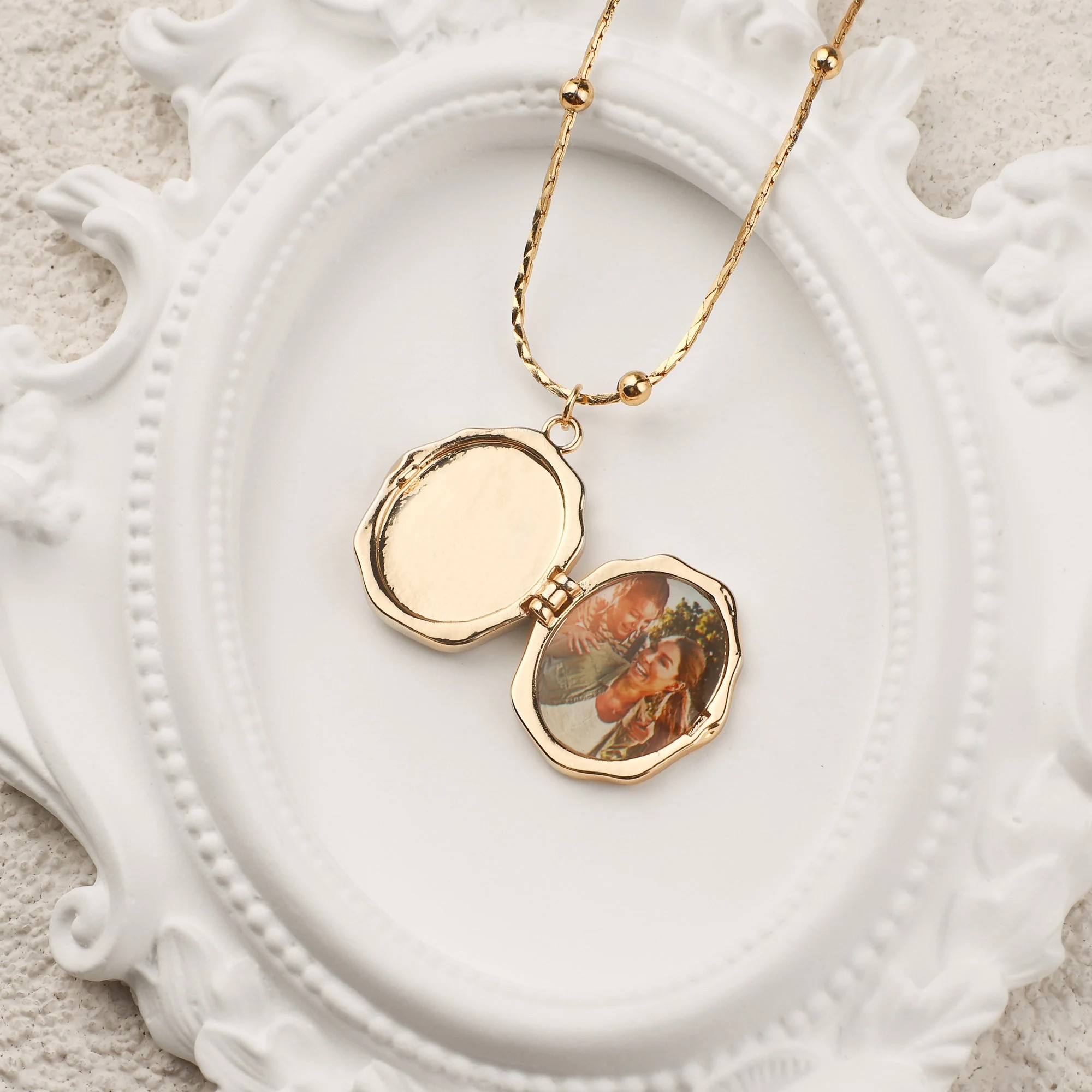 Personalized Guardian Angel Necklace With Photo Memorial Jewelry