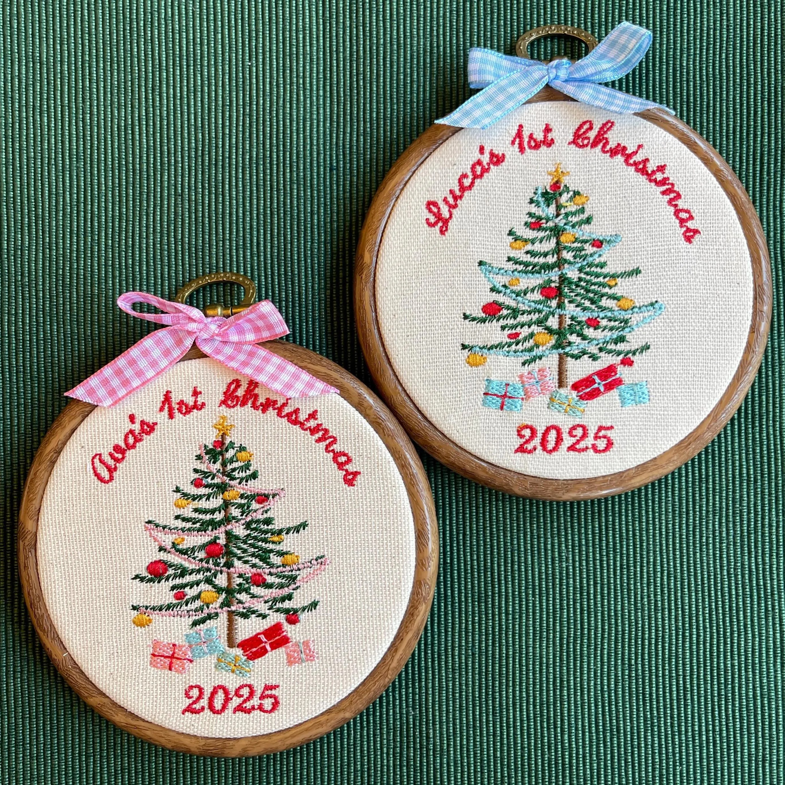 Personalized Embroidered Ornament Baby’s First Christmas Tree Decoration