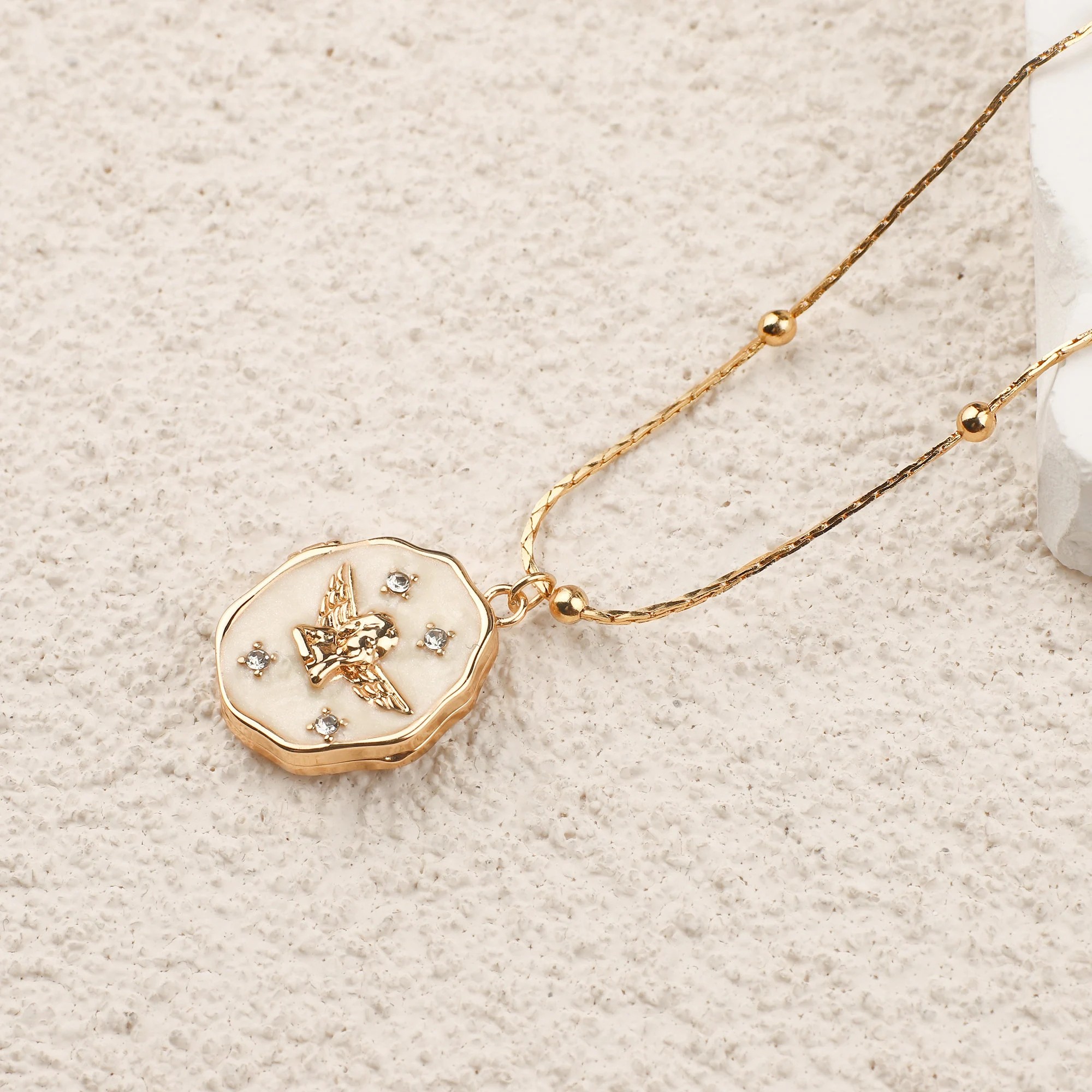 Personalized Guardian Angel Necklace With Photo Memorial Jewelry