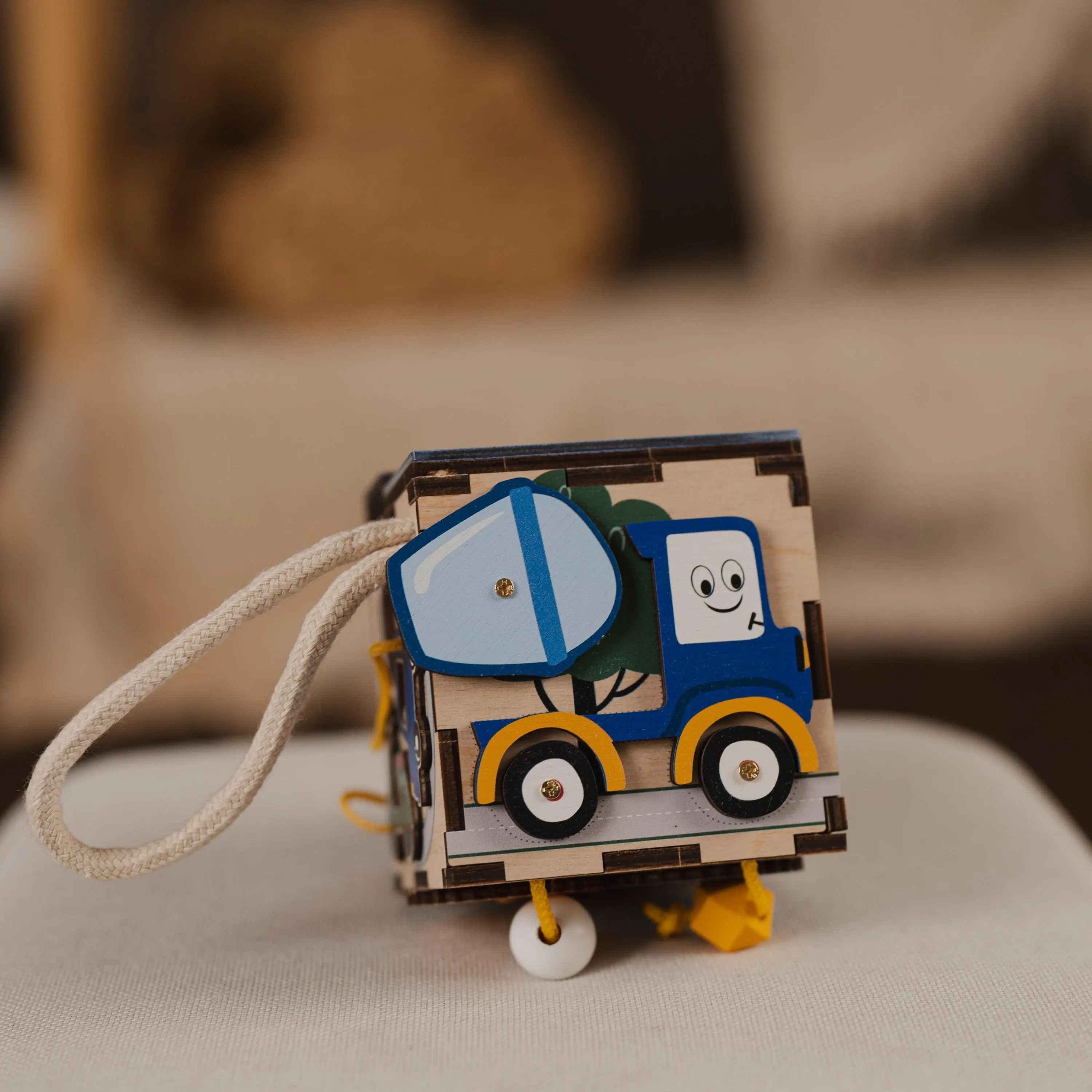 Handmade Wooden Busy Cube Educational Toys Suitable For Babies