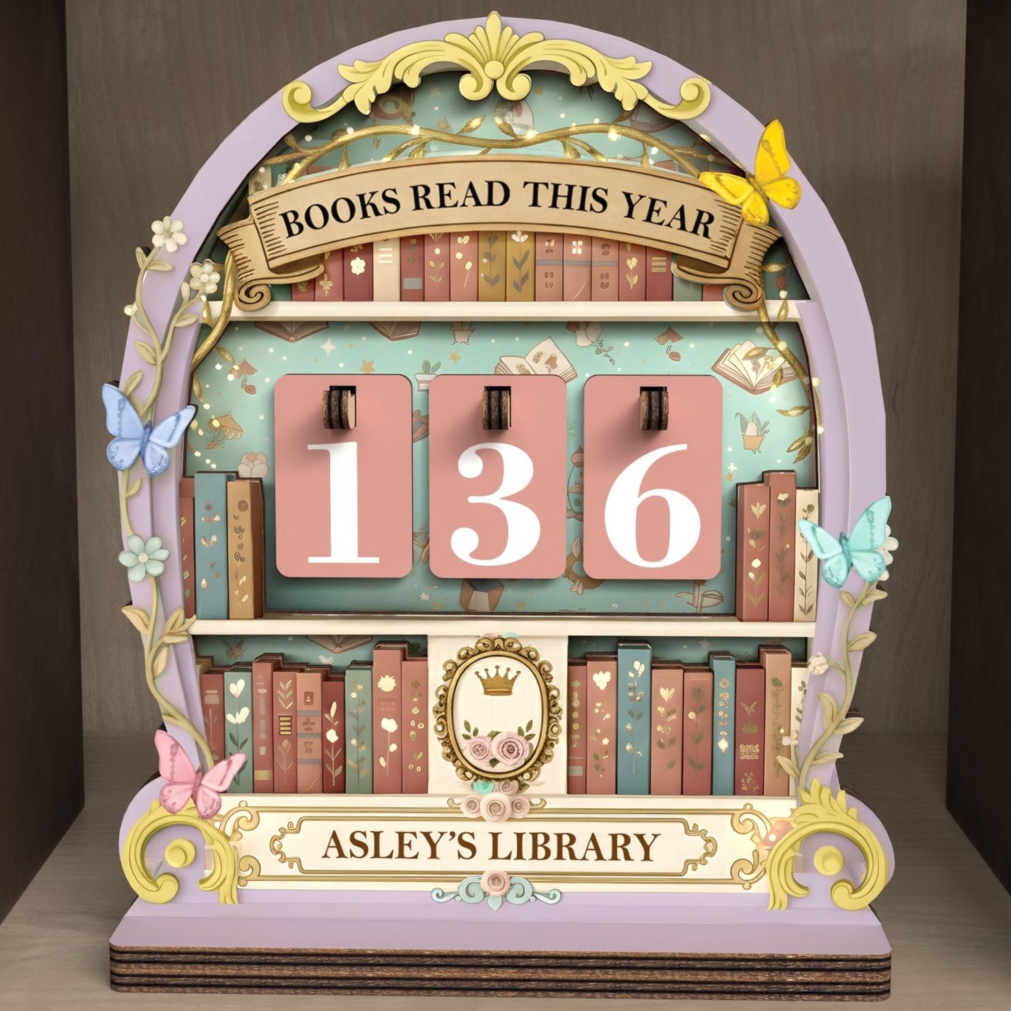 Personalized Retro Book Reading Tracker Best Gift For Book Lover