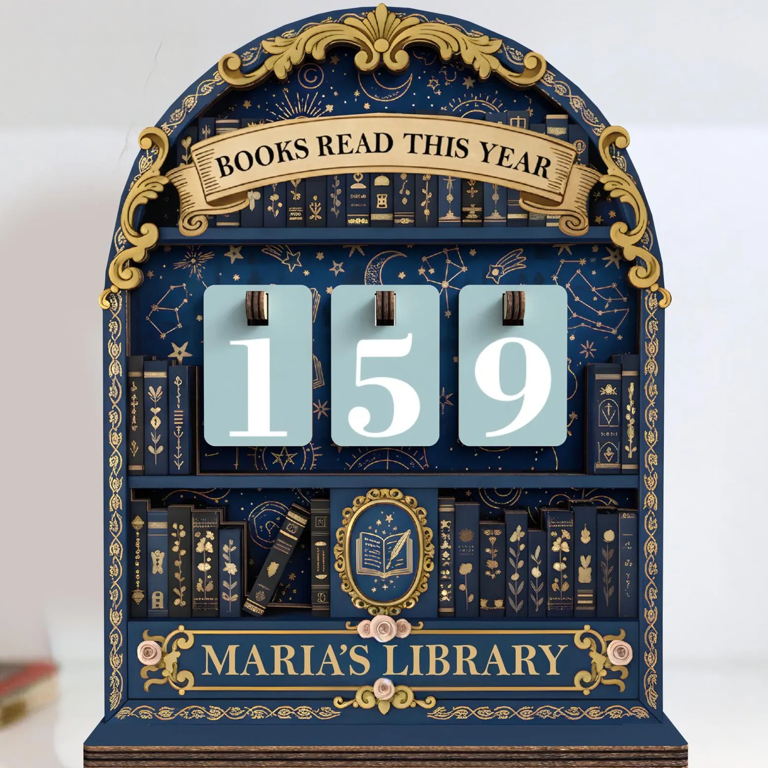 Personalized Retro Book Reading Tracker Best Gift For Book Lover