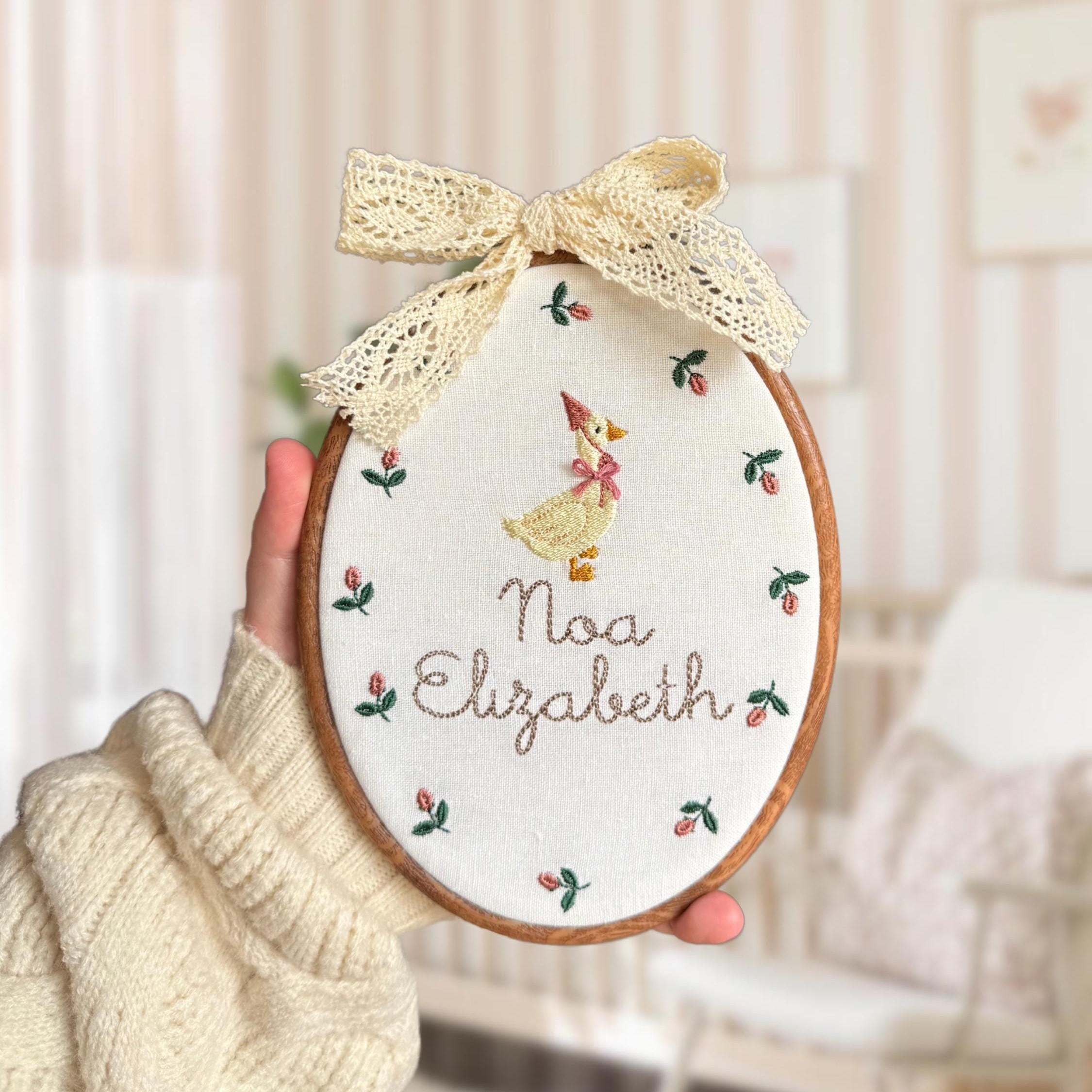 Personalized Embroidered Ornament Baby’s First Christmas Tree Decoration