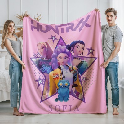 Virtual Idol Style Blanket For Fans Of Modern Pop Culture