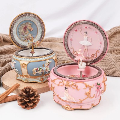 Personalized Carousel And Ballerina Music Box Engraved Name Christmas Gifts