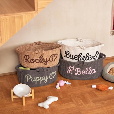 Personalized Pet Toy  Knitted Basket  Best Gifts For Pet Lovers