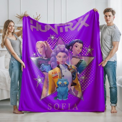 Virtual Idol Style Blanket For Fans Of Modern Pop Culture