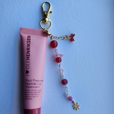 Custom Charm Accessory Trendy Cute Lip Gloss Keychain Perfect Gift For Girlfriend