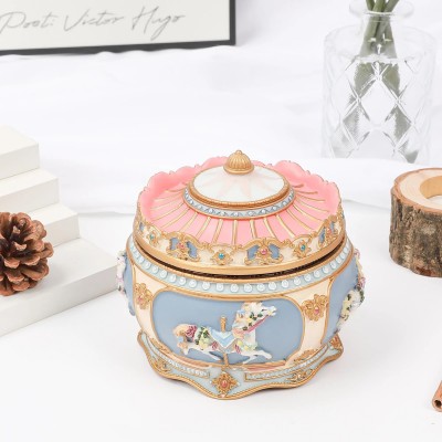 Personalized Carousel And Ballerina Music Box Engraved Name Christmas Gifts