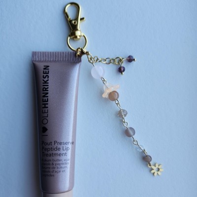 Custom Charm Accessory Trendy Cute Lip Gloss Keychain Perfect Gift For Girlfriend