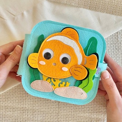 Handmade Felt Quiet Book Personalized Gift For Baby Boy And Girl