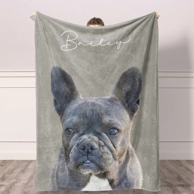 Personalized Pet Memorial Gifts Custom Dog Photo Blanket