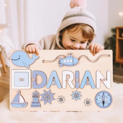 Personalized Baby Name Puzzle Early Learning Gift Baby Room Decor