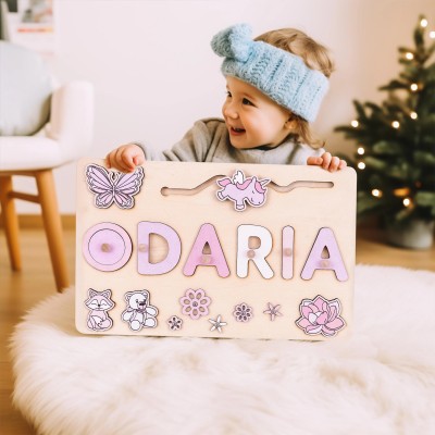 Personalized Baby Name Puzzle Early Learning Gift Baby Room Decor