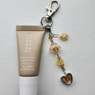 Custom Charm Accessory Trendy Cute Lip Gloss Keychain Perfect Gift For Girlfriend