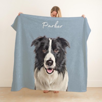 Personalized Pet Memorial Gifts Custom Dog Photo Blanket