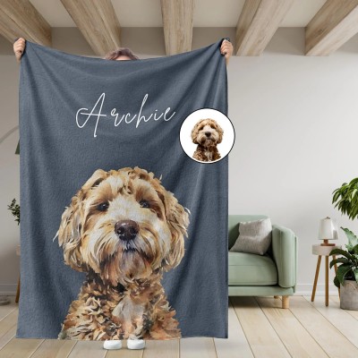 Personalized Pet Memorial Gifts Custom Dog Photo Blanket