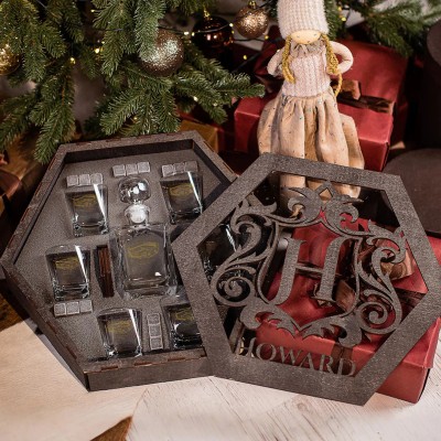 Personalized Name Tiger Stadium Large Whiskey Glass Set