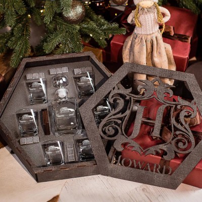 Personalized Name David Booth Kansas Memorial Stadium Large Whiskey Glass Set