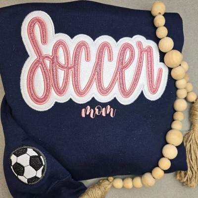 Customized Soccer Glitter Sweatshirt Gifts For Sports Lovers