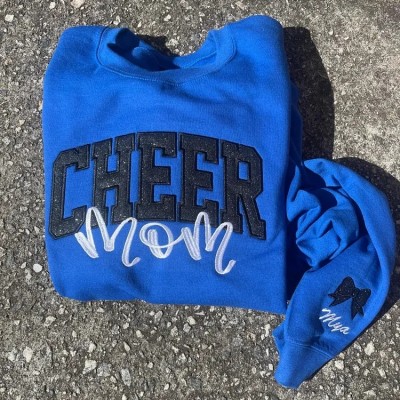 Customized Embroidered Glitter Sweatshirt Gifts For Sports Lovers