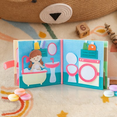 Handmade Felt Quiet Book Personalized Gift For Baby Boy And Girl