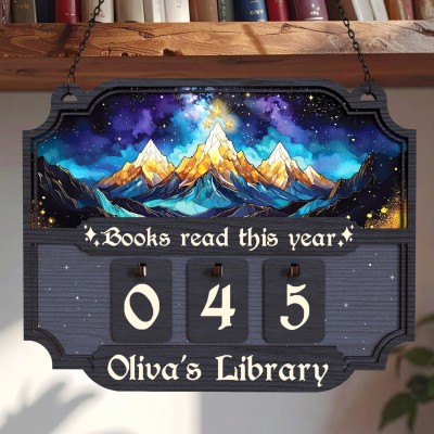 Personalized Retro Book Reading Tracker Best Gift For Book Lover