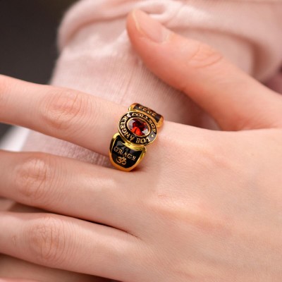 Personalized Name Engraved Graduation Ring Best Gift For Graduates