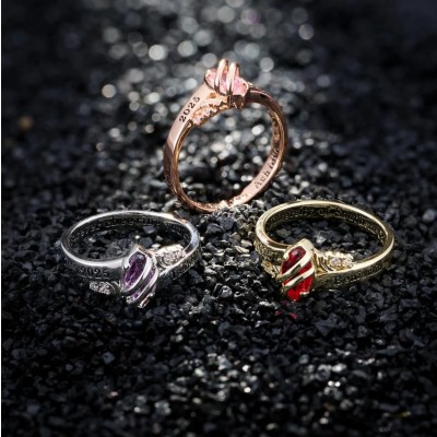 Personalized Name Engraved Graduation Ring Best Gift For Graduates