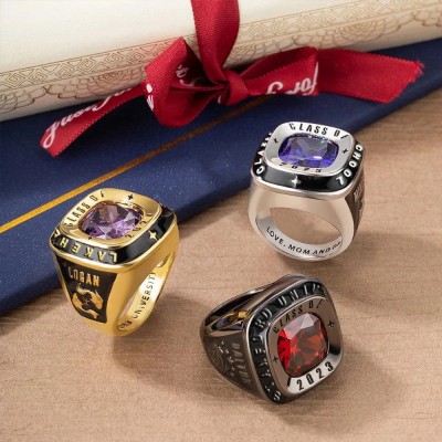 Personalized Name Engraved Graduation Ring Best Gift For Graduates