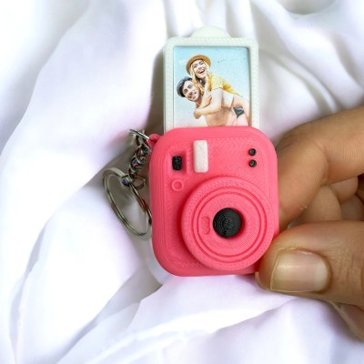 Custom Mini Camera Keychain With Personalized Photo Unique Gift For Photographers