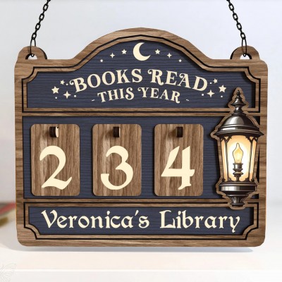Personalized Retro Book Reading Tracker Best Gift For Book Lover