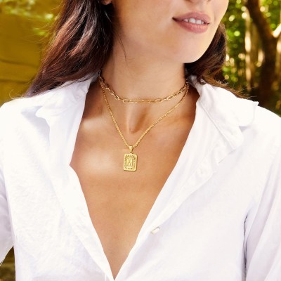 Personalized Dainty Initial Engraved Necklace Best Jewelry Gifts
