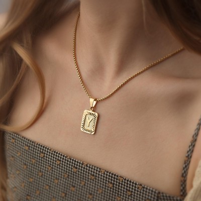 Personalized Dainty Initial Engraved Necklace Best Jewelry Gifts