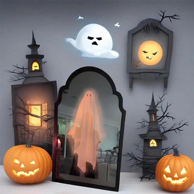 Halloween Novelty Ghost Mirror Scary Ghost Interior Decoration