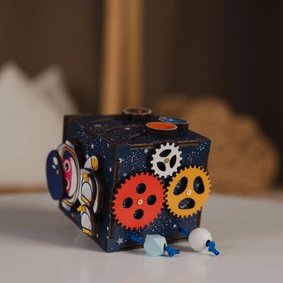 Handmade Wooden Busy Cube Educational Toys Suitable For Babies