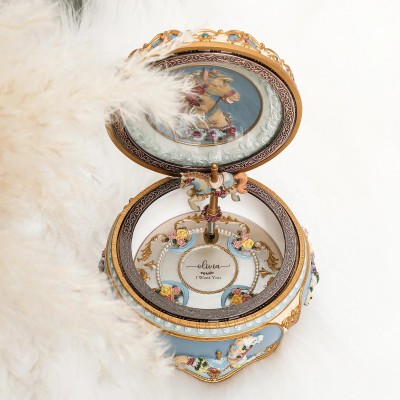 Personalized Carousel And Ballerina Music Box Engraved Name Christmas Gifts