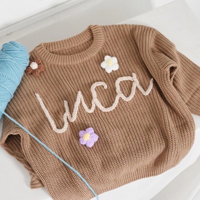Personalized Children's Sweater With Name Best Gift For Newborn