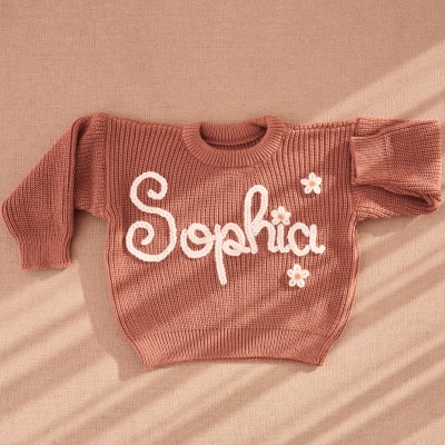 Personalized Children's Sweater With Name Best Gift For Newborn
