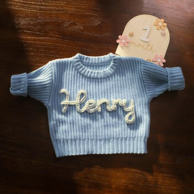 Personalized Children's Sweater With Name Best Gift For Newborn