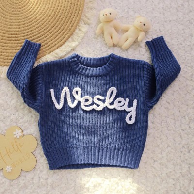 Personalized Children's Sweater With Name Best Gift For Newborn