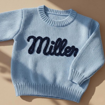 Personalized Children's Sweater With Name Best Gift For Newborn