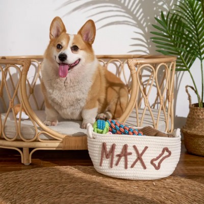 Personalized Pet Toy  Knitted Basket  Best Gifts For Pet Lovers