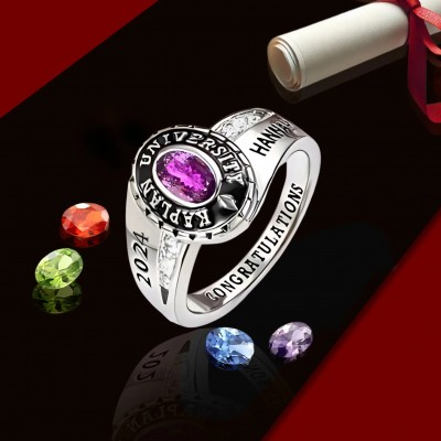 Personalized Name Engraved Graduation Ring Best Gift For Graduates